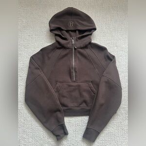 Lululemon half zip scuba brown